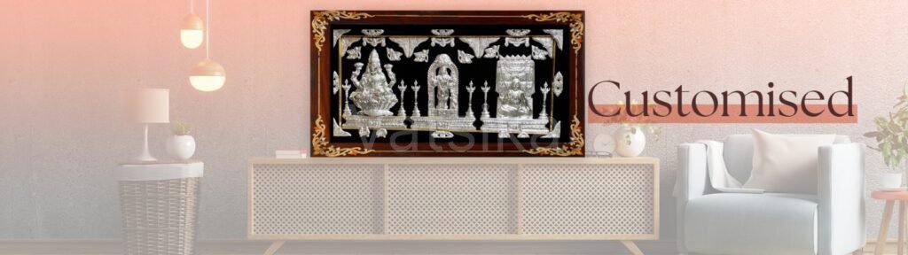 Customised - Handcrafted Pure Silver photo frames for Pooja room