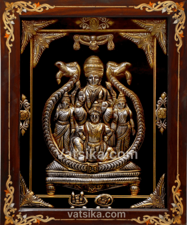 melukote cheluvanarayana swamy in antique silver photo frame