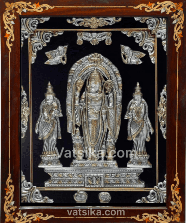 chennakeshava swamy in antique silver photo frame