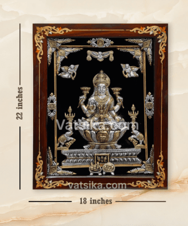 Lakshmi Devi 999 Pure Silver Photo Frame for Pooja Room – Antique ...