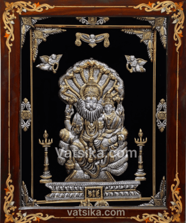 narashima swamy in antique silver photo frame