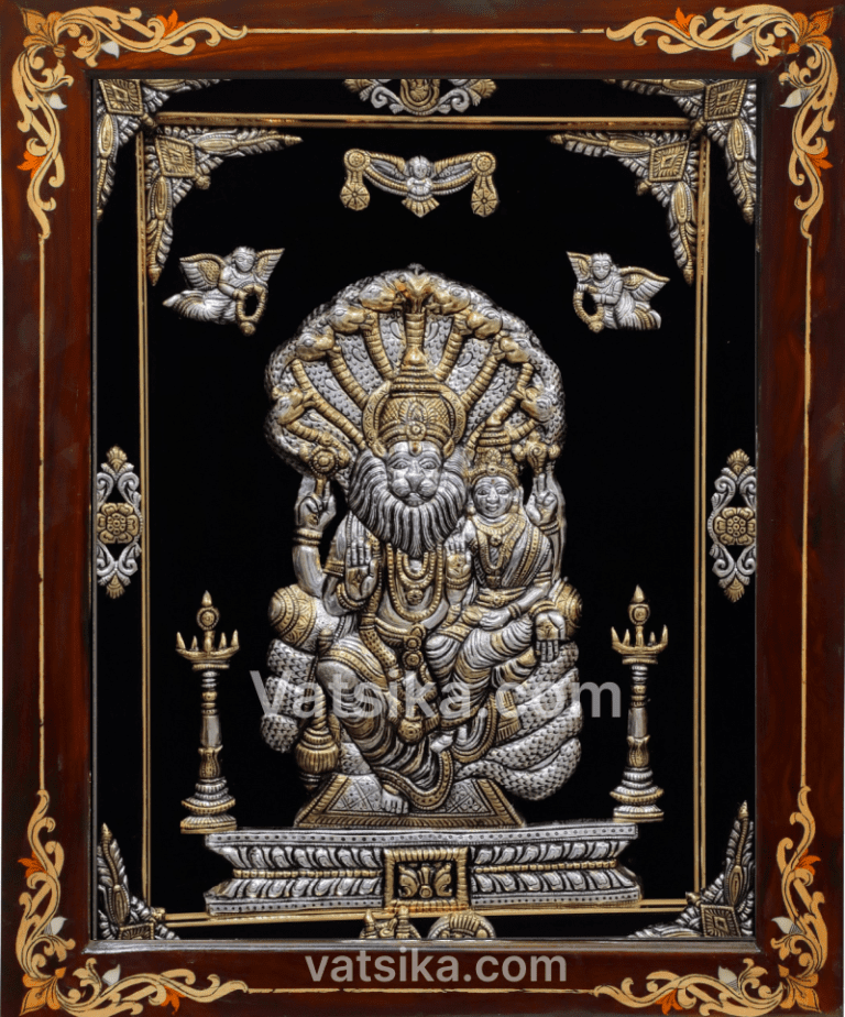 Narasimha Swamy 999 Pure Silver Photo Frame for Pooja Room – Antique ...