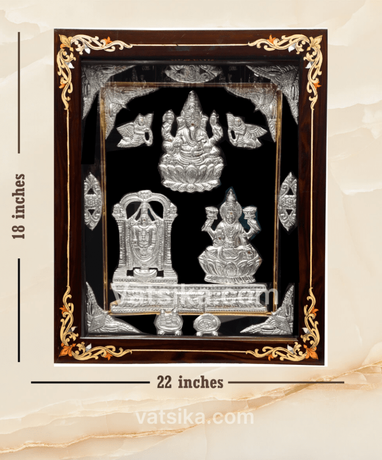 Customised - Handcrafted Pure Silver photo frames for Pooja room