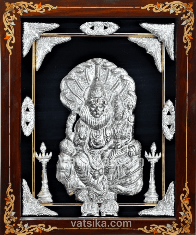 Narasimha Swamy 999 Pure Silver Photo Frame for Pooja Room – Silver ...