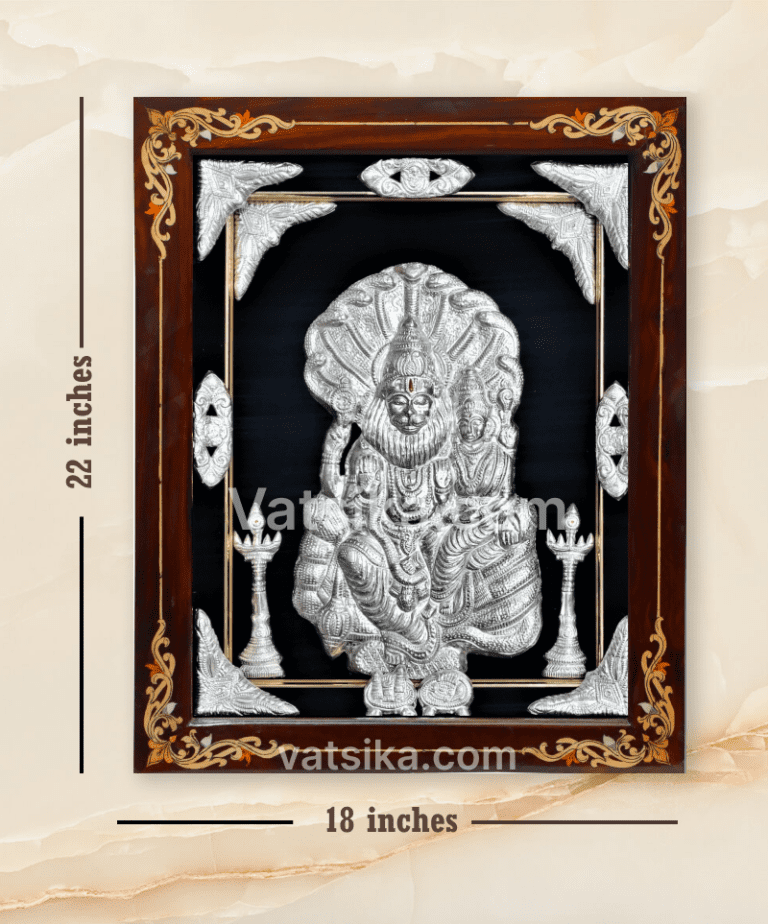 Narasimha Swamy 999 Pure Silver Photo Frame for Pooja Room – Silver ...