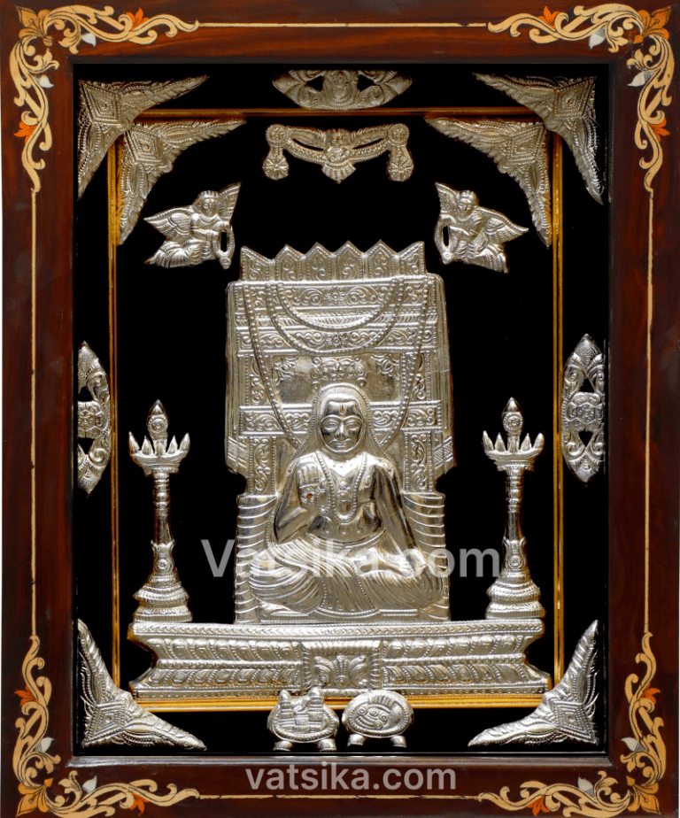 Raghavendra Swamy 999 Pure Silver Photo Frame for Pooja Room – Silver ...