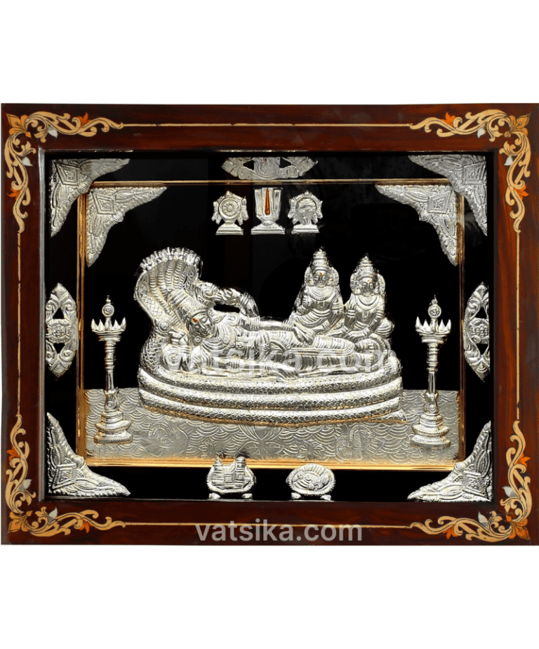 Ranganathaswamy 999 Pure Silver Photo Frame for Pooja Room – Silver ...
