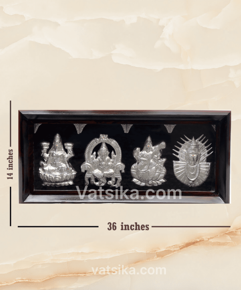 Customised - Handcrafted Pure Silver photo frames for Pooja room