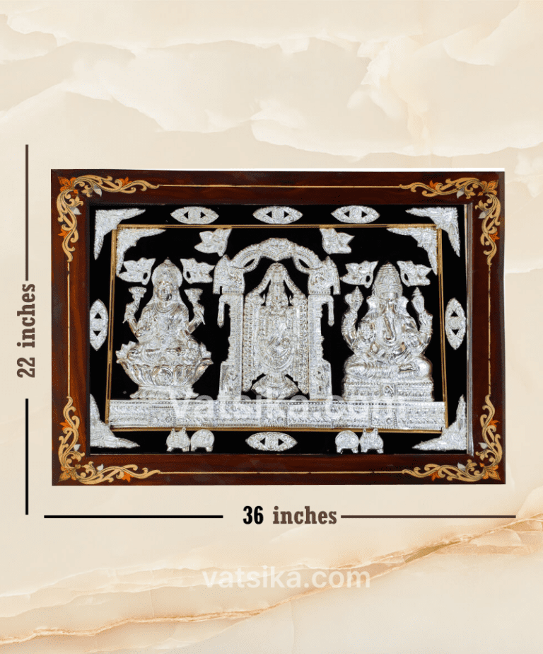 Customised - Handcrafted Pure Silver photo frames for Pooja room