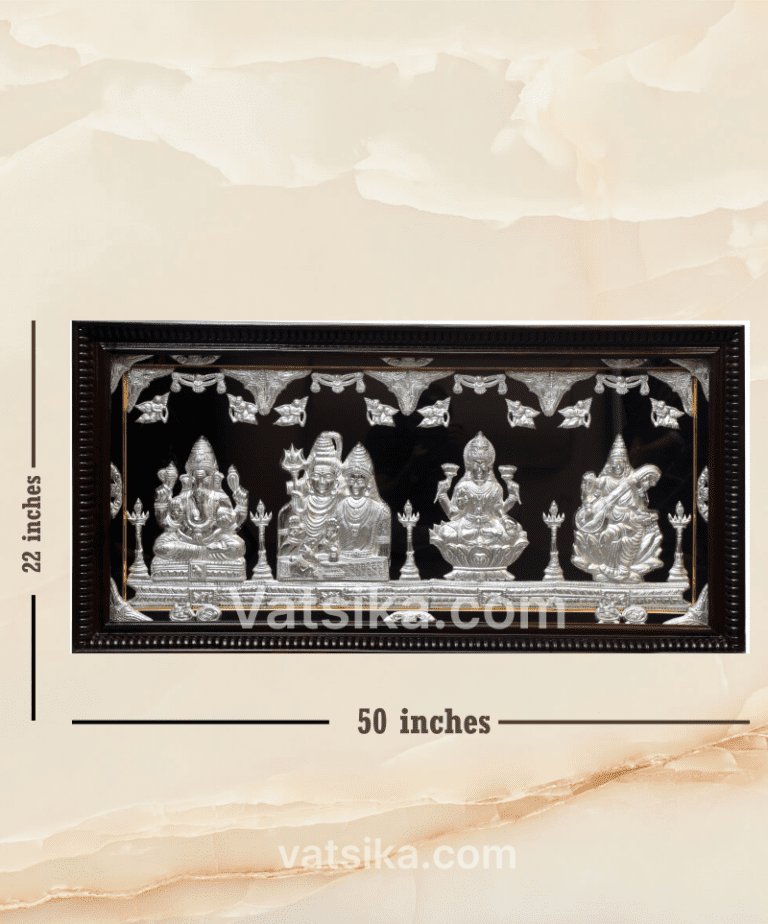 Customised - Handcrafted Pure Silver photo frames for Pooja room